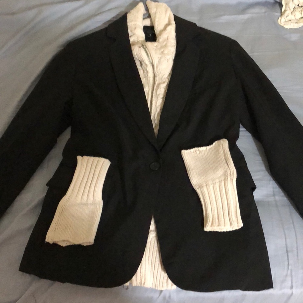 Aqua Black Blazer